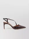 Malone Souliers Valeria Pointed-toe Tortoise Patent Leather Pumps