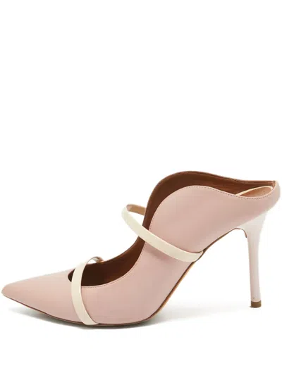 Pre-owned Malone Souliers  100mm Maureen Pointed-toe Mules In Pink
