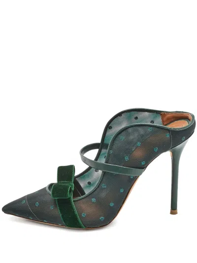Pre-owned Malone Souliers  100mm Pointed-toe Mesh Mules