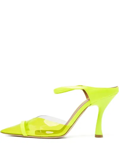 Pre-owned Malone Souliers  100mm Transparent-panel Pointed Mules