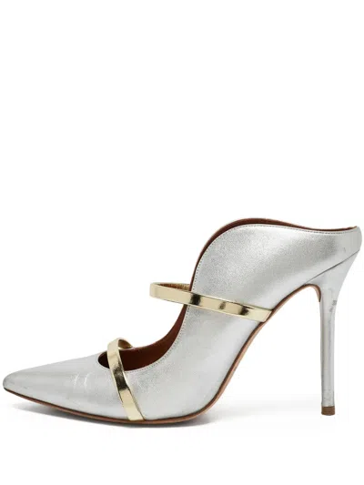 Pre-owned Malone Souliers  105mm Maureen Metallic Leather Pointed-toe Mules