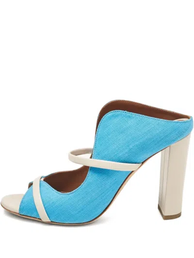 Pre-owned Malone Souliers  95mm Canvas Sandals