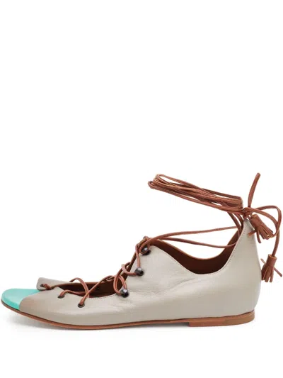Pre-owned Malone Souliers  Lucia Lace-up Open-toe Sandals