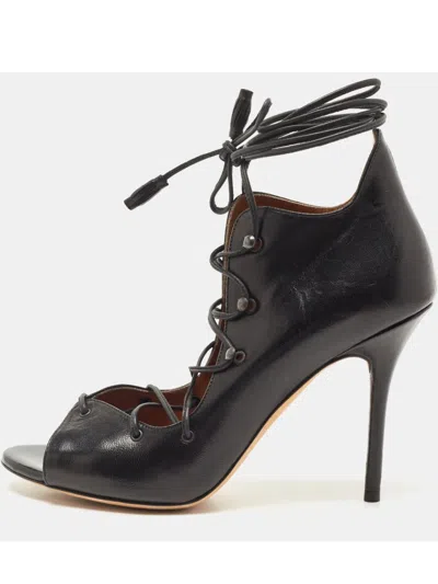 Pre-owned Malone Souliers  Savannah Pumps In Black