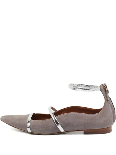 Pre-owned Malone Souliers  Suede Ballet Flats