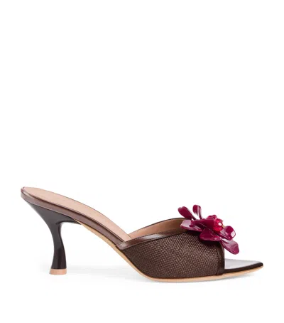 Malone Souliers Raffia Cyd Heeled Sandals 70