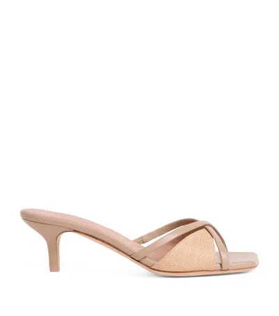Malone Souliers Raffia-leather Penn Heeled Sandals 45