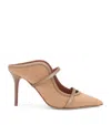 Malone Souliers Maureen 85 Raffia Mules In Neutral