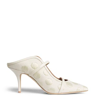 Malone Souliers Raffia-leather Maureen Heeled Mules 70 In Neutral