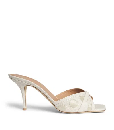 Malone Souliers Raffia-leather Perla Mules 70 In Neutral