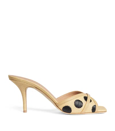 Malone Souliers Raffia-leather Perla Mules 70 In Neutral