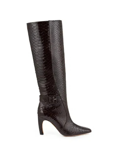 Malone Souliers Raven Snake-effect Leather Boots In Black
