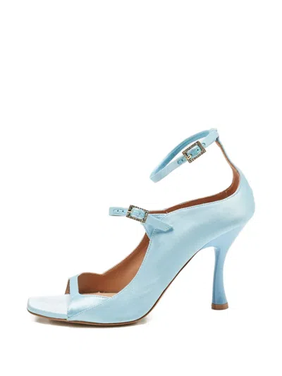 Pre-owned Malone Souliers Riley Ankle-strap Sandals In Blue