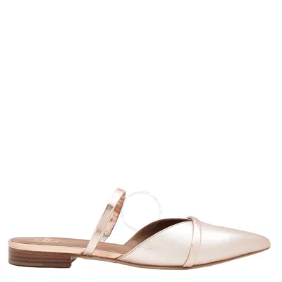 Malone Souliers Rose Gold Frankie Point-toe Flats In Pink/rose Gold Tone/gold Tone