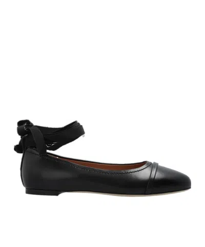 Malone Souliers Round Head Ballet Shoes In Black
