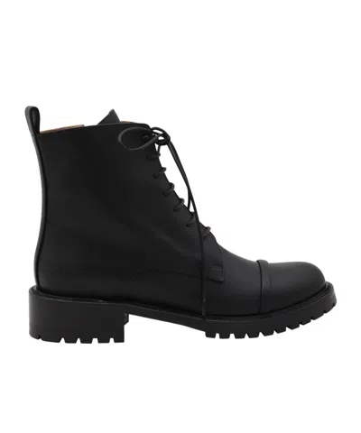 Malone Souliers Round Toe Lace-up Ankle Boots In Black