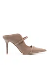 Malone Souliers Maureen Leather Dual-band Mule Pumps In Grey