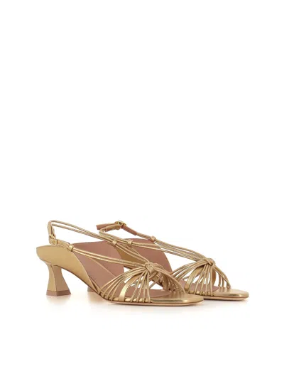 Malone Souliers Juni Knot-detail Sandals In Gold