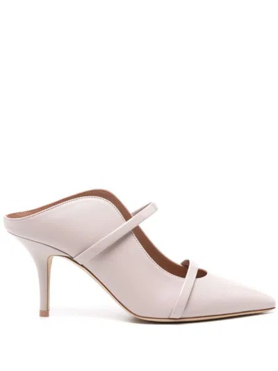 Malone Souliers Maureen 70mm Leather Mules In Grey