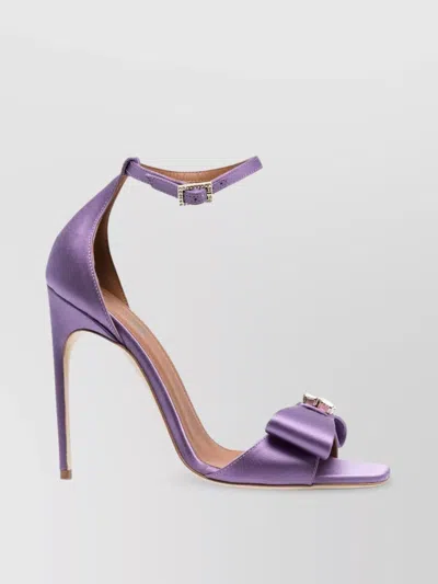 MALONE SOULIERS SATIN BOW STILETTO SANDALS