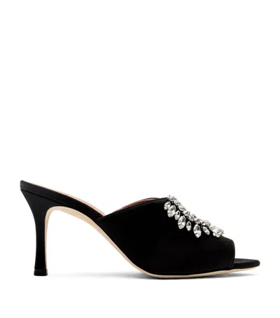 Malone Souliers Satin Crystal-embellished Gloria Heeled Sandals 80