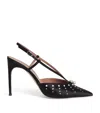 Malone Souliers Satin Moore Slingback Pumps 90 In Black