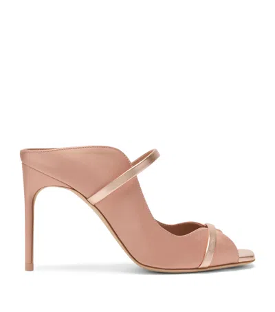 Malone Souliers Satin Noah Heeled Sandals 90 In Brown