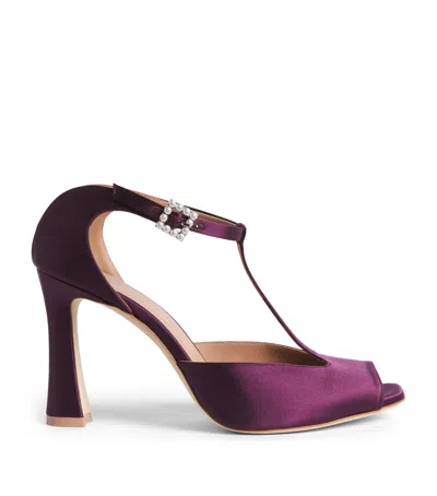 Malone Souliers Satin Nomi Heeled Sandals 90 In Purple