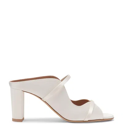 Malone Souliers Satin Norah Heeled Sandals 70 In White