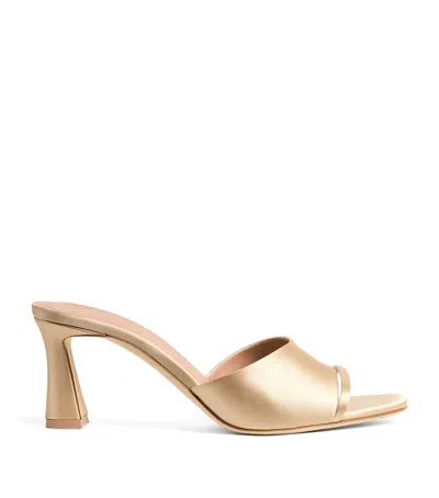 Malone Souliers Satin Roxanne Mules 70 In Gold