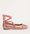 MALONE SOULIERS SATIN SPENCER BALLET FLATS