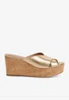 Malone Souliers Shanina 70 Leather Wedge Sandals