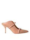 Malone Souliers Nappa Leather Strappy Mules With Pointed Toe In Pink