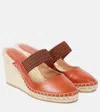 MALONE SOULIERS SIENA 70 LEATHER ESPADRILLE WEDGES