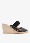 Malone Souliers Siena 70 Leather Espadrilles In Black