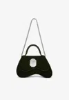 Malone Souliers Small Divine Velvet Top Handle Bag In Green