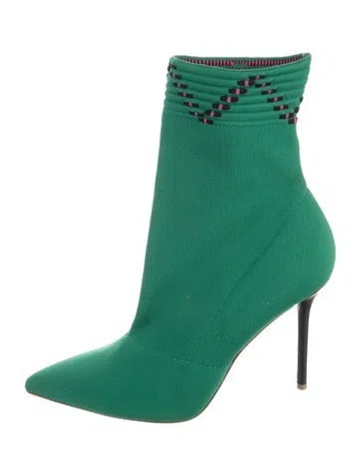 Pre-owned Malone Souliers Sock Boots In Green