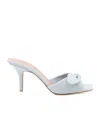 Malone Souliers Square-headed High-heeled Sandals In White