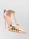 Malone Souliers Strappy Pointed Toe Sandals Jennifer 90 In Gold