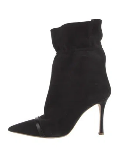 Pre-owned Malone Souliers Suede Boots In Black