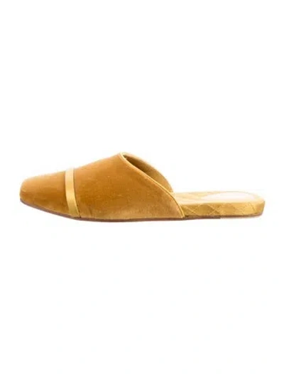 Pre-owned Malone Souliers Suede Mules In Yellow