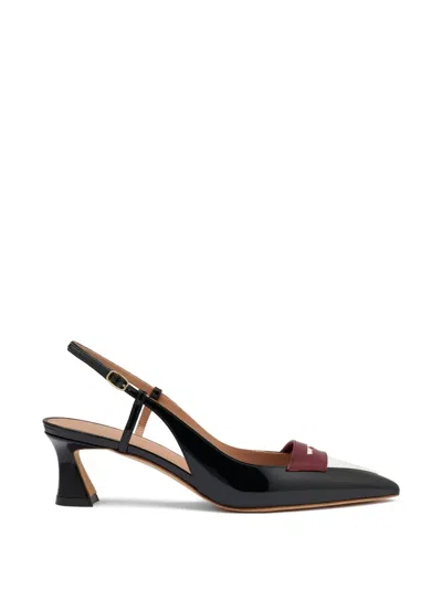 Malone Souliers Suze Patent Leather Slingback Pumps In Black