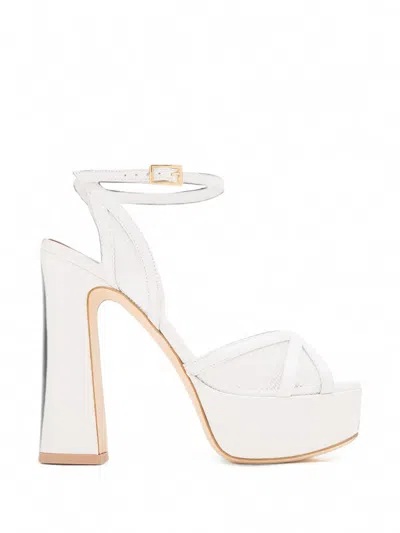 Malone Souliers Sylvie Mesh Platform Sandals In White