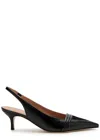 Malone Souliers Tanner 45 Leather Slingback Pumps In Black
