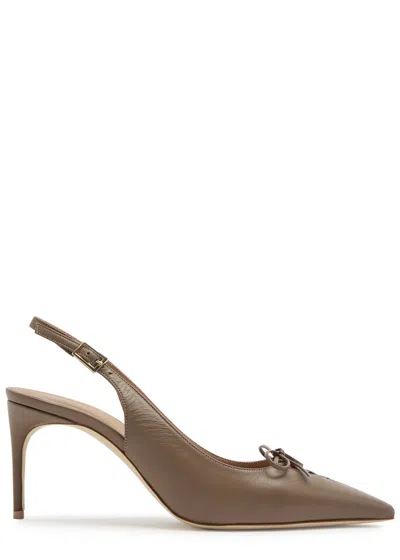 Malone Souliers Trudie 70 Leather Slingback Pumps In Taupe