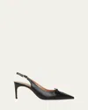 Malone Souliers Tanner 45 Leather Slingback Pumps In Black