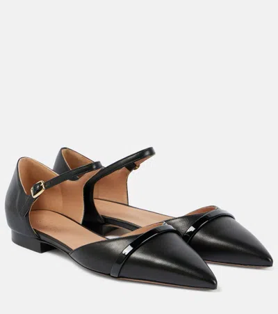 Malone Souliers Ulla 10 Leather Mary Jane Flats In Black