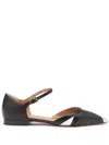 Malone Souliers Ulla 10 Leather Mary Jane Flats In Black