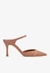 Malone Souliers Uma 80 Blush Leather Pumps In Nude