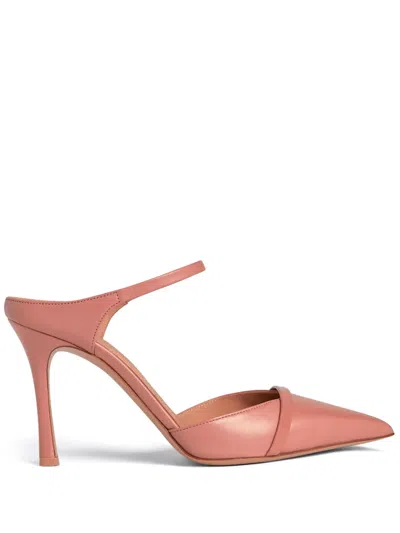 Malone Souliers Uma 90mm Leather Mules In 粉色
